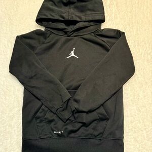 Jordan Black Pullover Hoodie with White Jumpman
